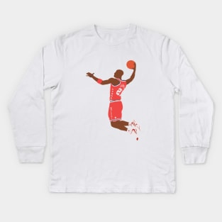 Kevin Garnett Dunking Kids Long Sleeve T-Shirt